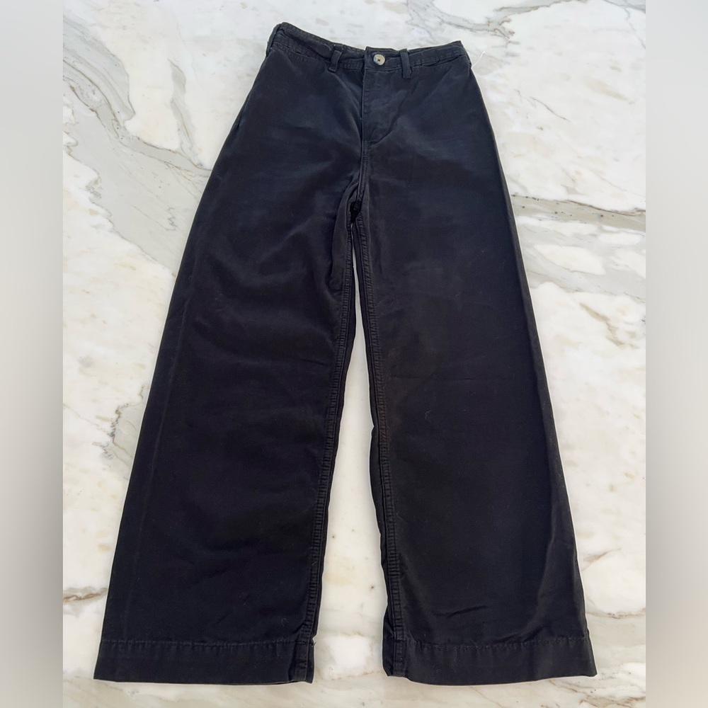 WE THE FREE BLACK COTTON HIGH RISE WIDE LEG JEAN PANTS SIZE US 24 - Picture 7 of 17